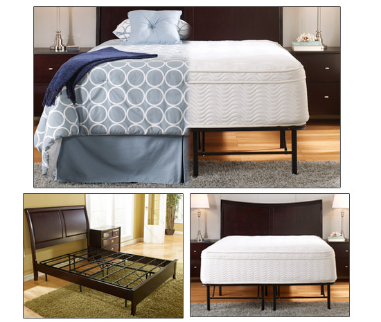 Platform Base will replace both your box spring and bed frame in one solid steel piece.